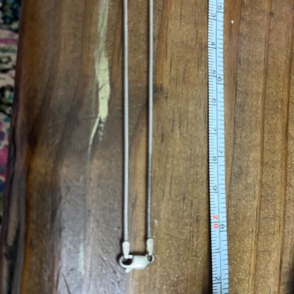 Vintage 90s Classic 925 Sterling Silver Beaded Delicate Minimalist Necklace B3 - Picture 8 of 10